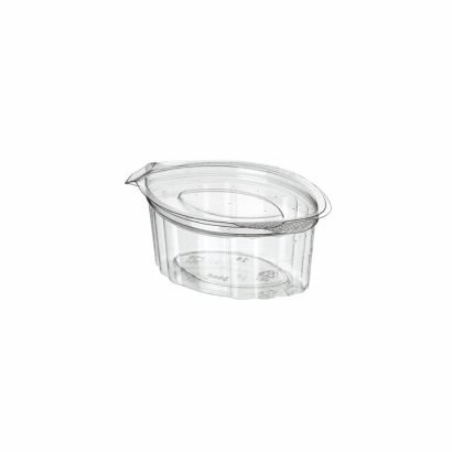 30cc PET Oval Sauce Container with Self-Lid