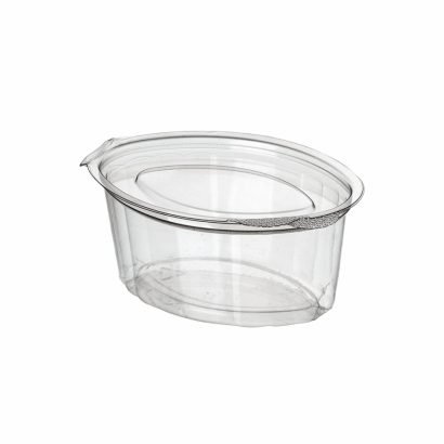80cc PET Oval Self-Lidded Sauce Container