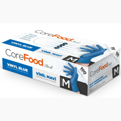 Vinyl Powder Free Blue Gloves